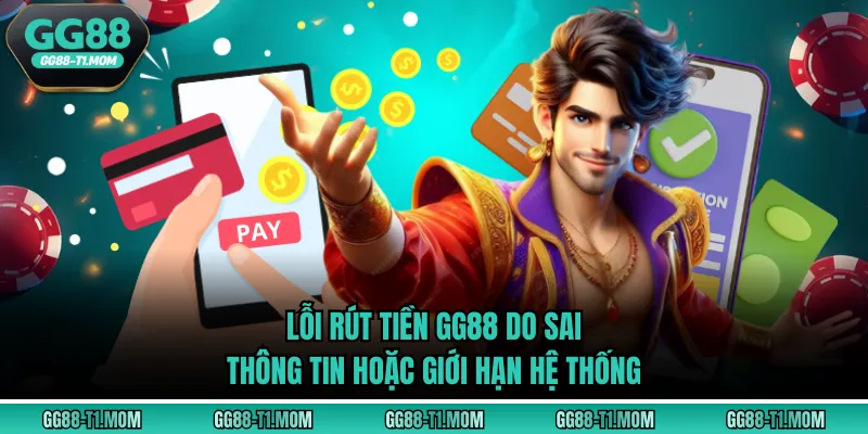 Lỗi rút tiền GG88 do sai thông tin hoặc giới hạn hệ thống